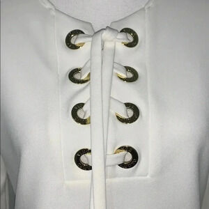 Vince Camuto Women's Lace-Up Ponte Blouse size XS